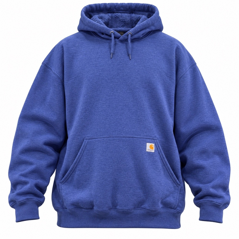 Carhartt Hoodie K288 Graphic Sleeve Logo 3XL Tall Blue Workwear Sweatshirt